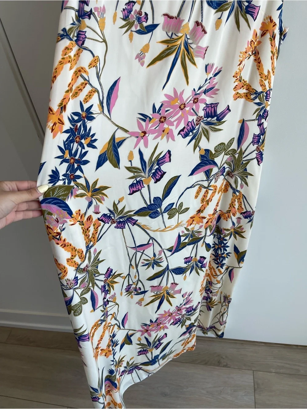 Nordstrom Signature Silk Blend Tank Maxi Dress Floral